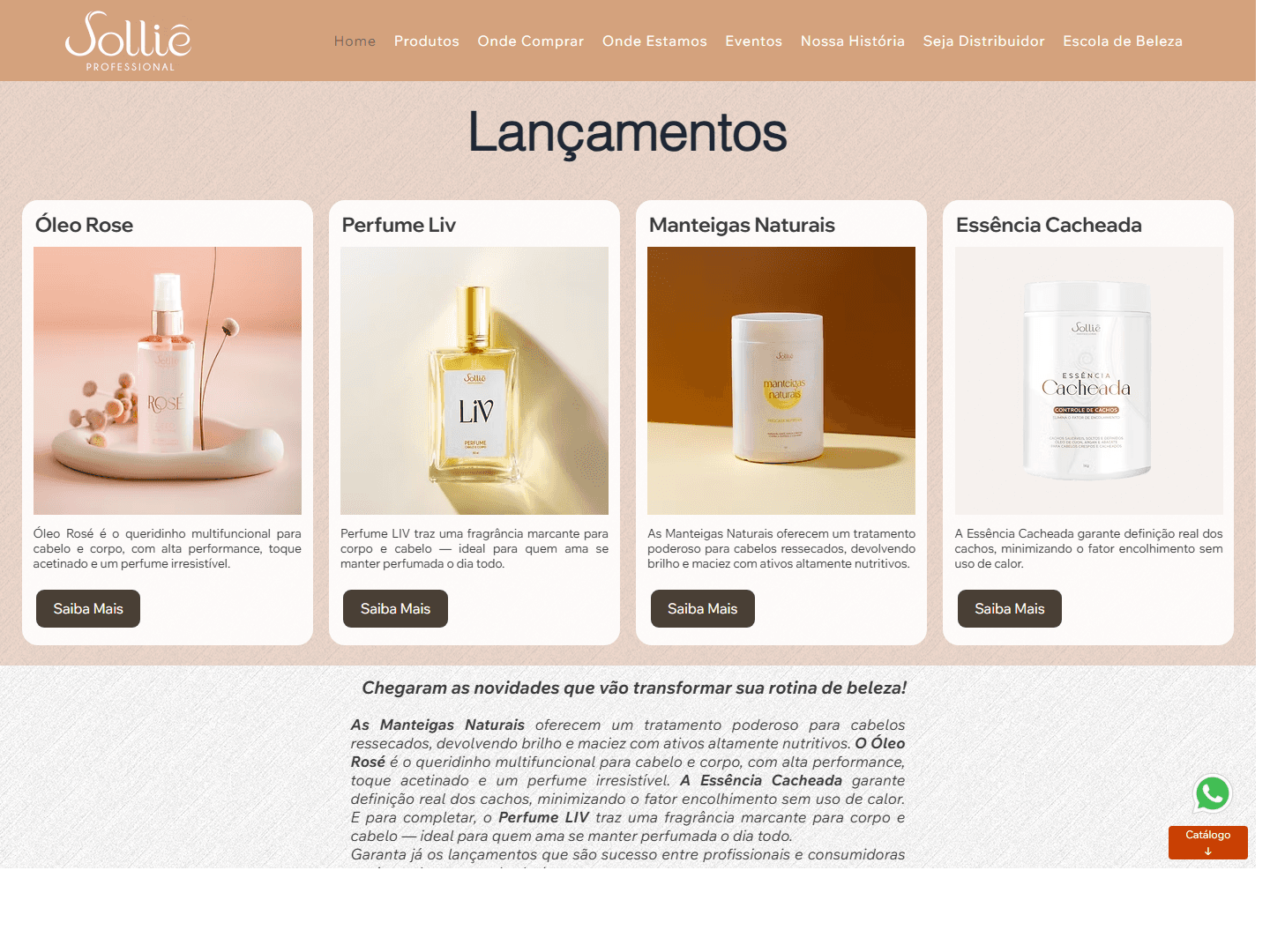 Captura do projeto Sollie Professional