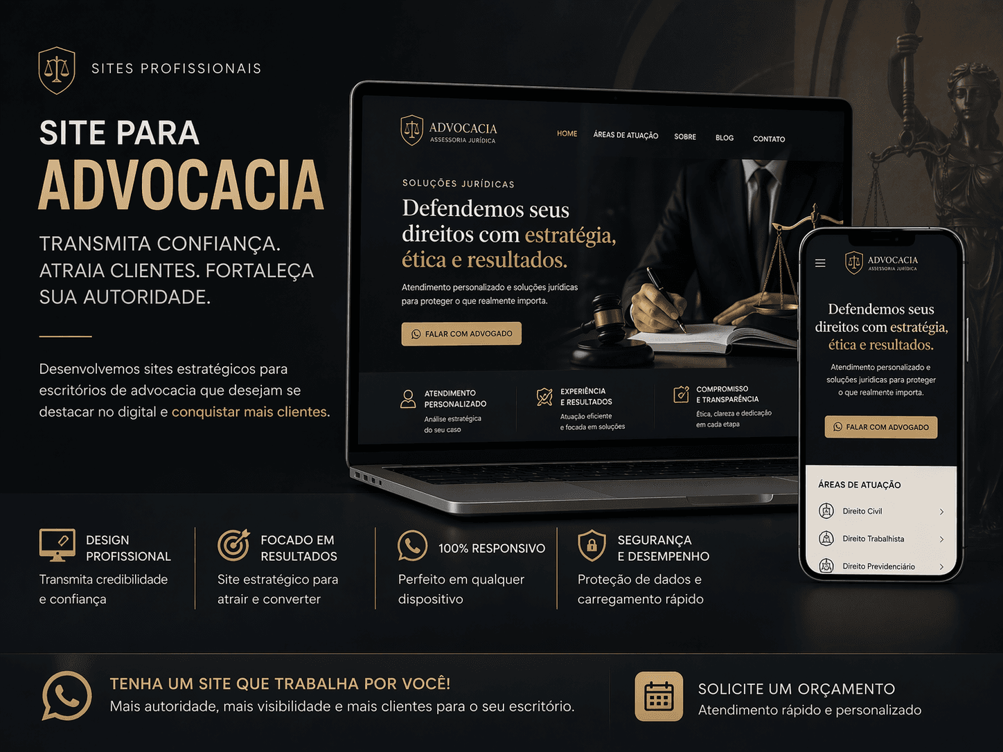 Exemplo visual para Advocacia